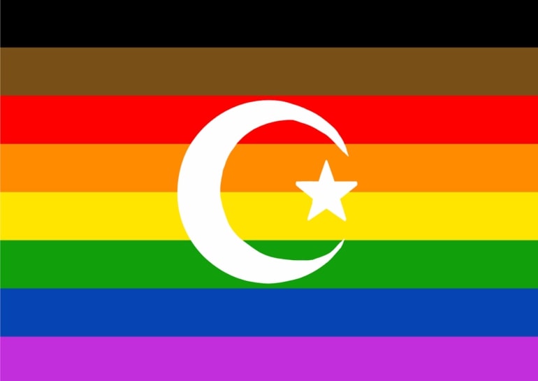 Drapeau queer et musulman